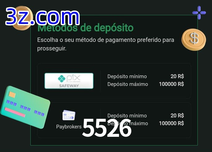 O cassino 5526 oferece uma grande variedade de métodos de pagamento